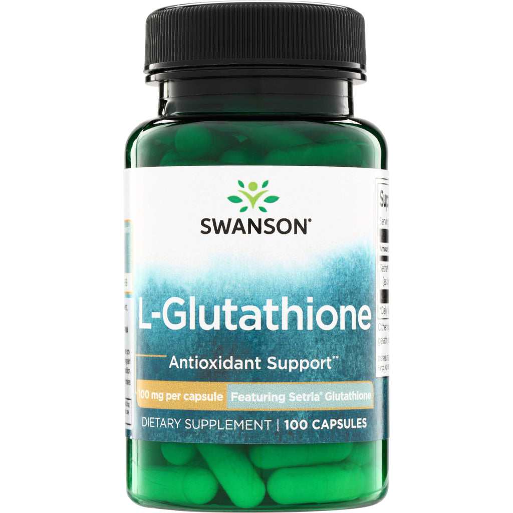SW853 | Swanson L-Glutathione supplement, Antioxidant Support, 100 mg per capsule, 100 capsules - Thumbnail