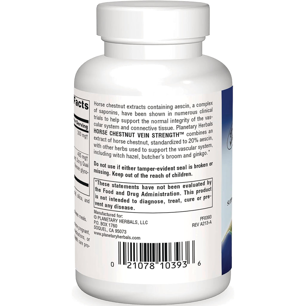 PF116 | back label of white supplement bottle showing ingredients, warning statement and barcode - Thumbnail