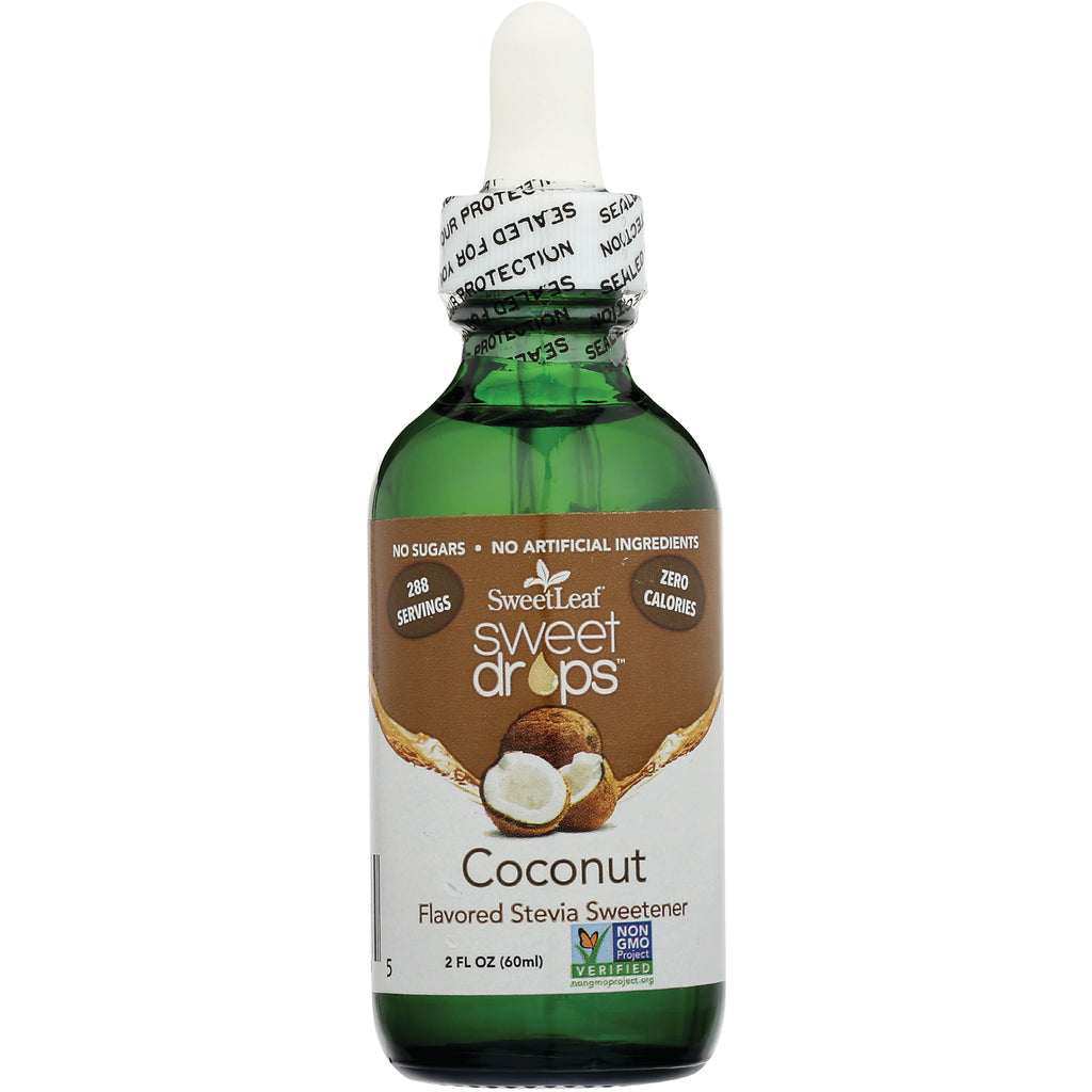 WA043 | SweetLeaf Sweet Drops Coconut stevia sweetener, 2 fl oz dropper bottle - Thumbnail