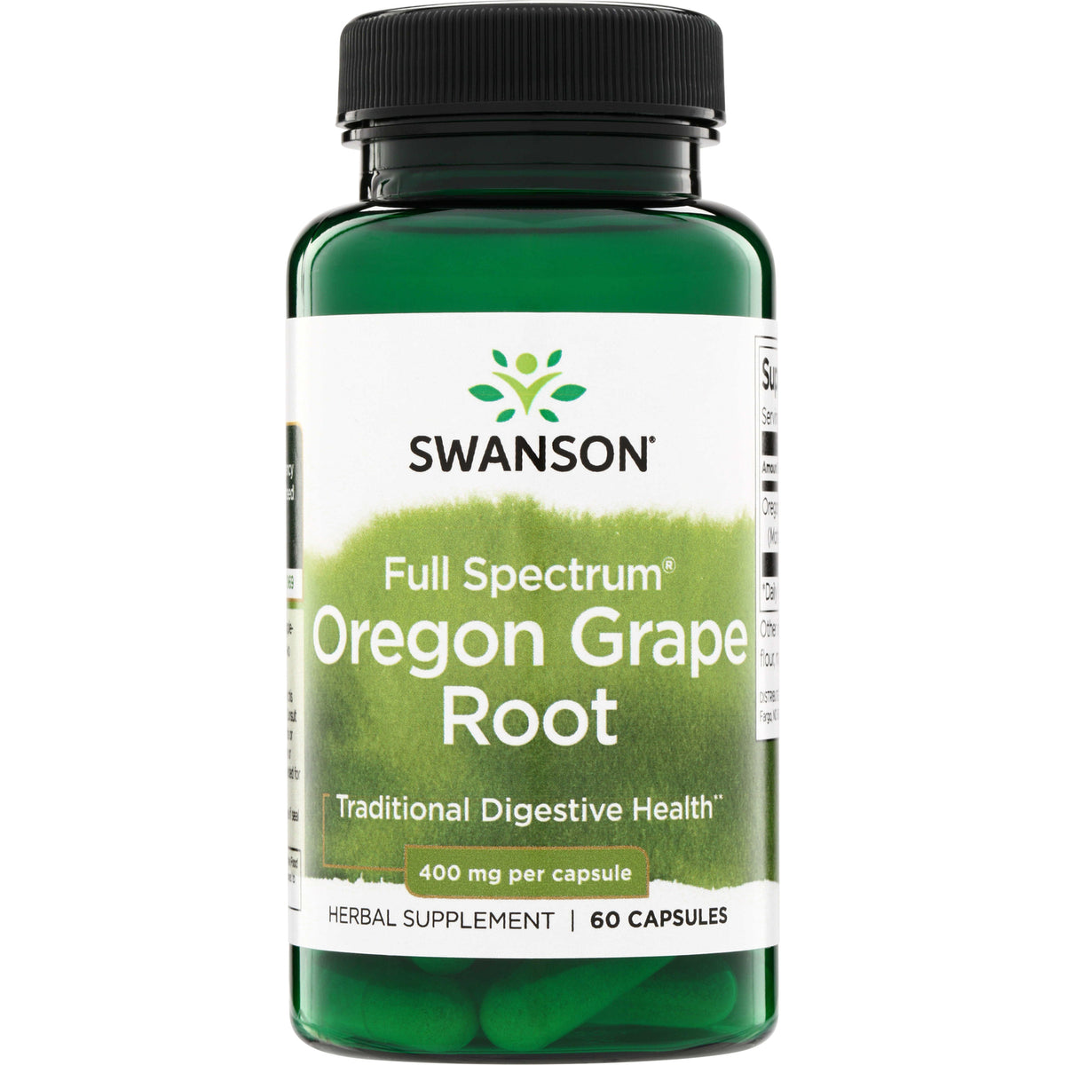 SW1281 | Swanson Full Spectrum Oregon Grape Root 400 mg per capsule, 60 capsules