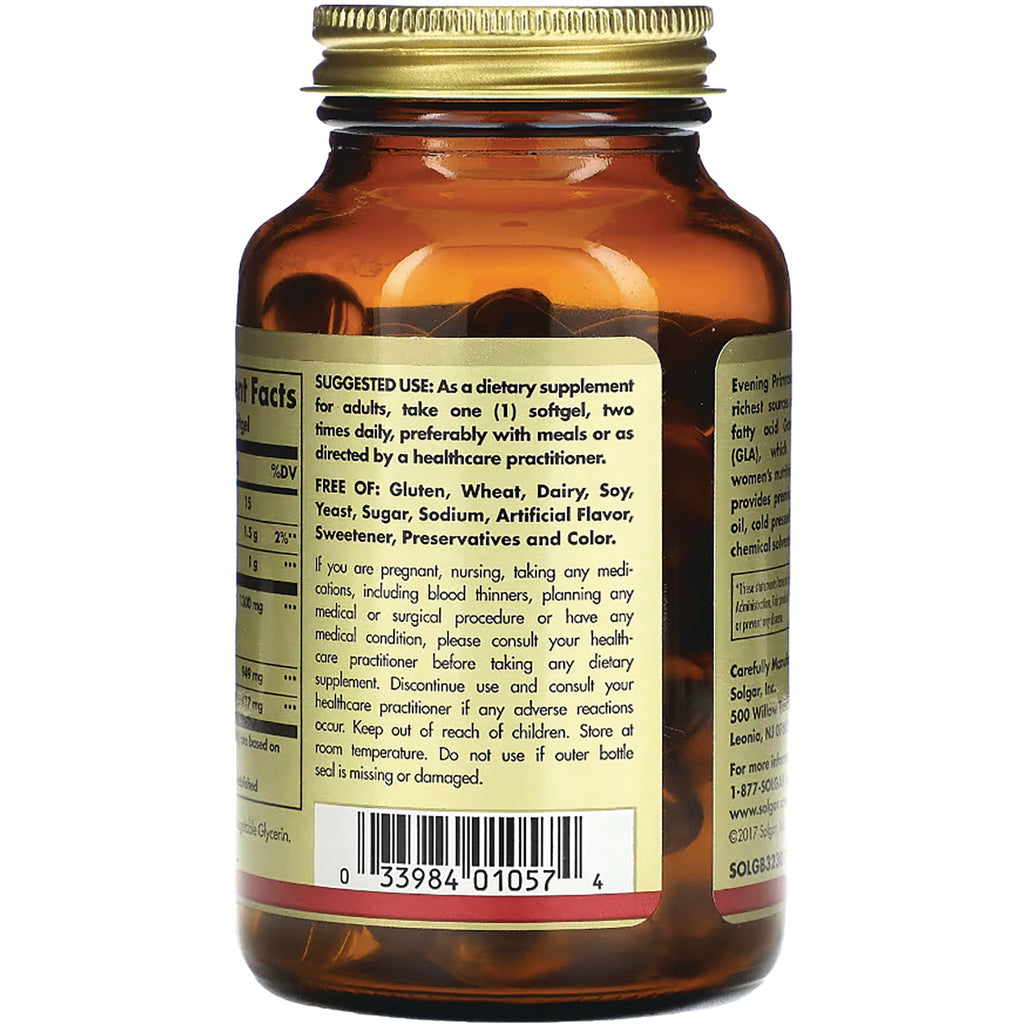 SLG277 | Amber supplement bottle back label showing suggested use, free-of ingredients list and barcode - Thumbnail