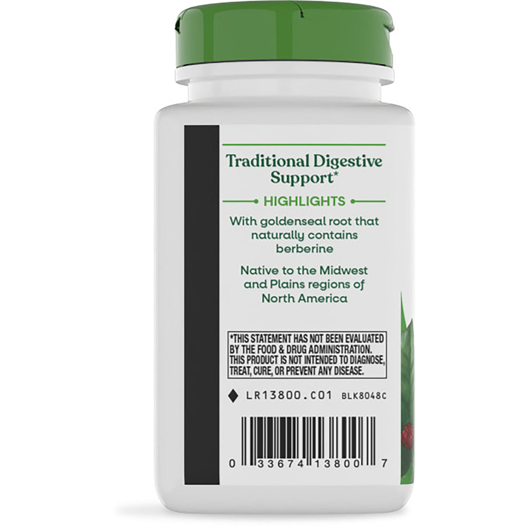 NW147 | Back of white supplement bottle with green cap showing Traditional Digestive Support label, barcode, and disclaimer - Thumbnail