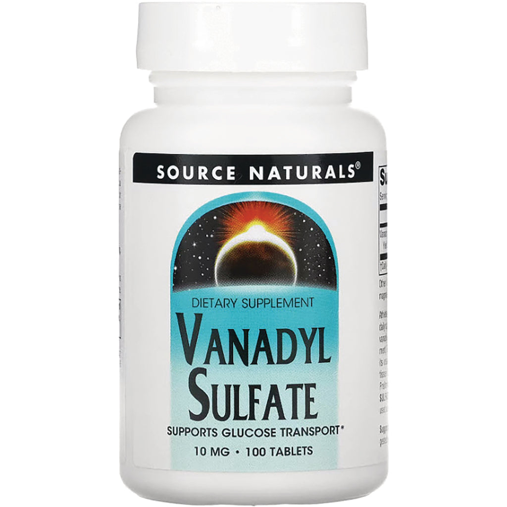 SN521 | Source Naturals Vanadyl Sulfate dietary supplement, 10 mg, 100 tablets - Thumbnail