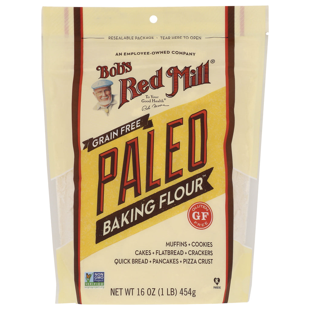 BOB321 | Bob's Red Mill paleo baking flour bag front showing PALEO BAKING FLOUR and gluten free badge - Thumbnail