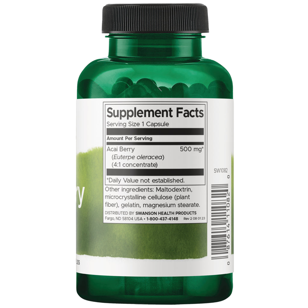 SW1082 | Back label with supplement facts and serving information - Thumbnail