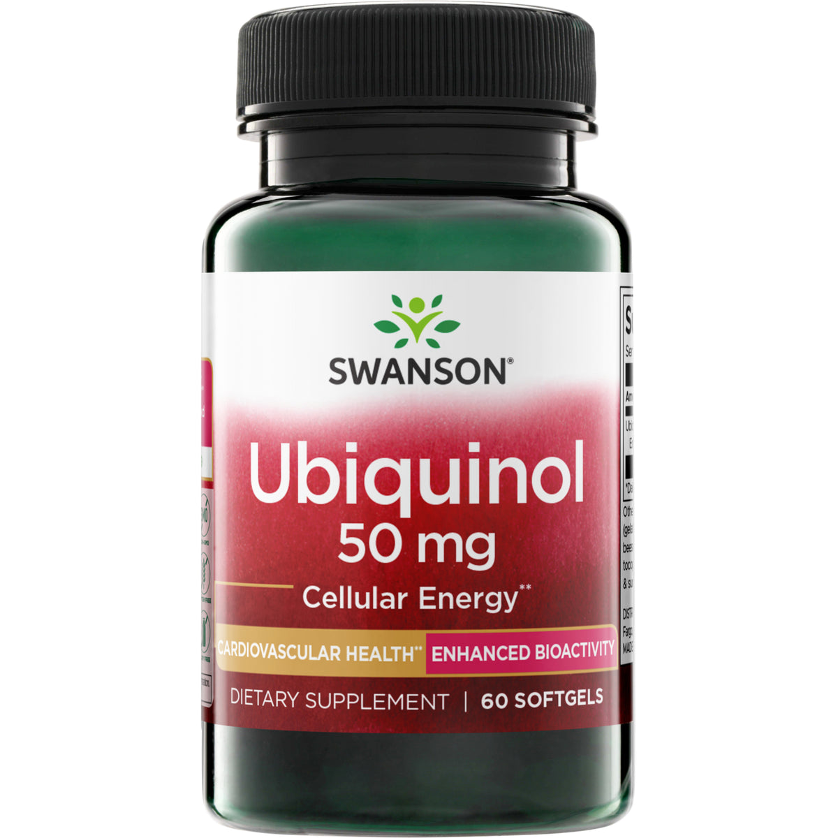 SWU393 | Swanson Ubiquinol, Cardiovascular Health, 50 mg per softgel, 60 softgels