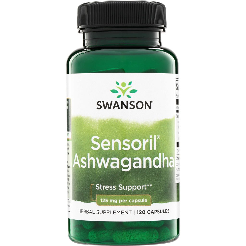 SWU376 | Swanson Sensoril Ashwagandha, Stress Support, 125 mg per capsule, 120 capsules - Thumbnail