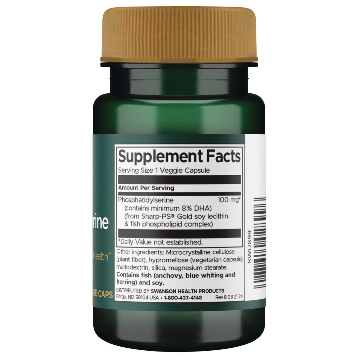 SWU899 | Back label with Supplement Facts
