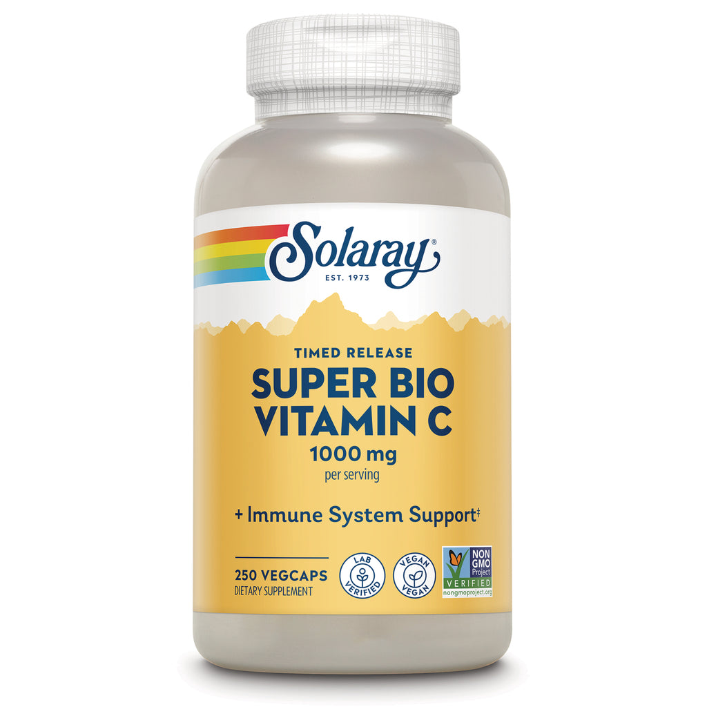SLR320 | Solaray Timed Release Super Bio Vitamin C 1000 mg, 250 VegCaps - Thumbnail