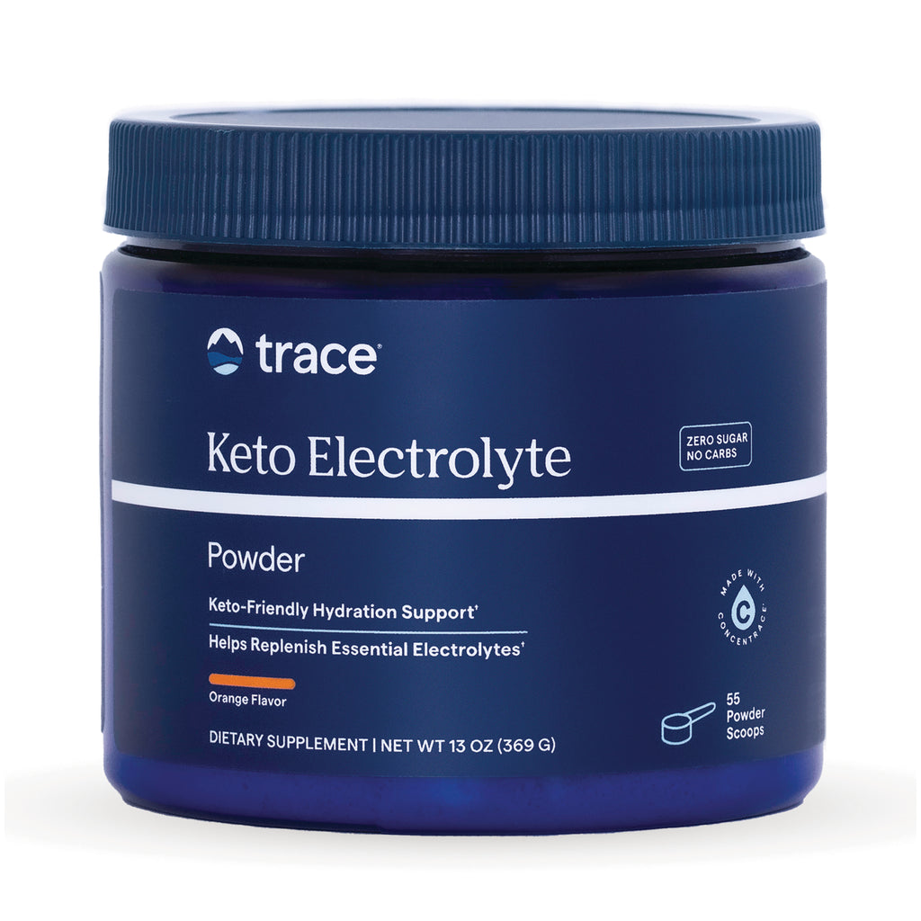 TM162 | Trace Keto Electrolyte Powder jar, Orange flavor, zero sugar, 55 scoops, 13 oz - Thumbnail