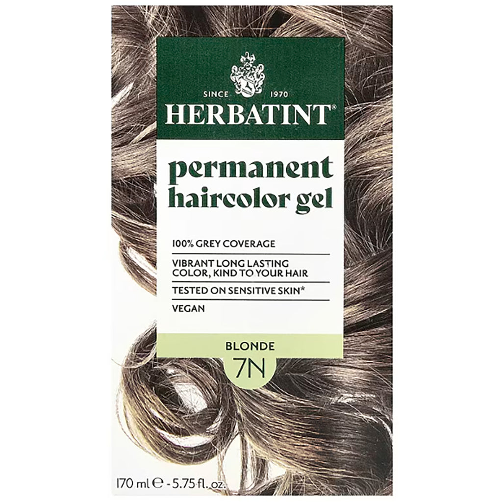 HBT006 | Herbatint permanent haircolor gel 7N Blonde box showing front packaging - Thumbnail