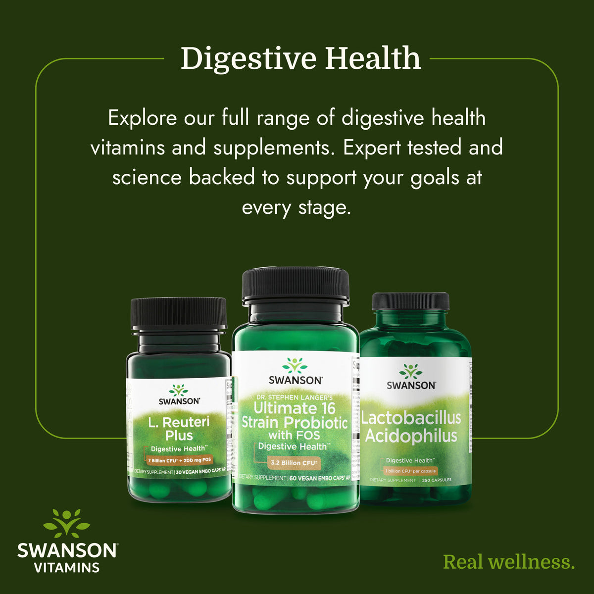 SWA051 | Probiotic bottles offer full range of digestive health products