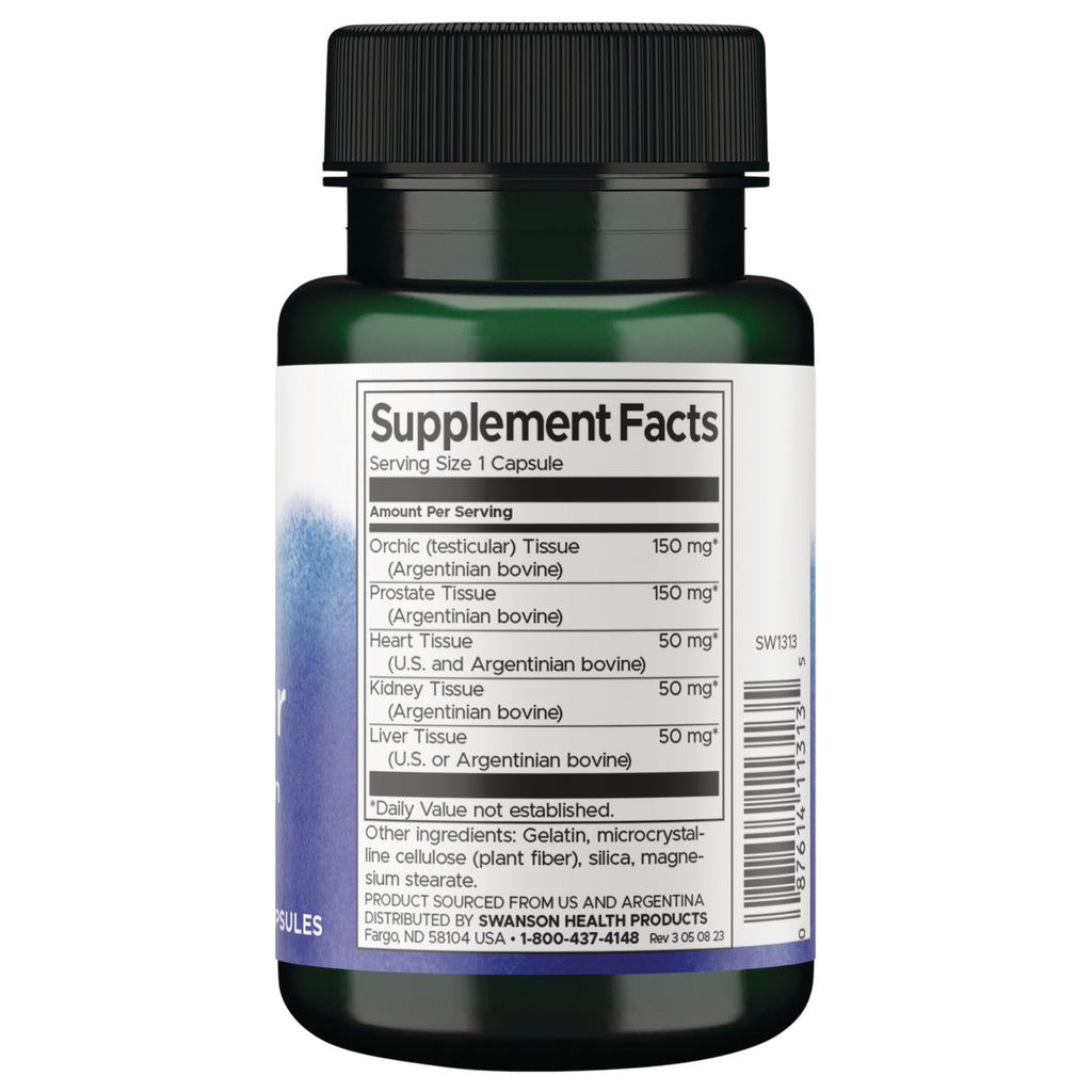 SW1313 | Back label with supplement facts and serving information - Thumbnail