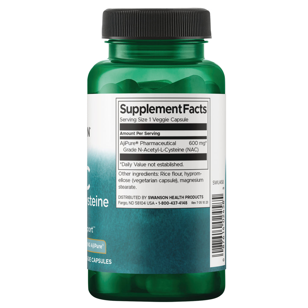 SWU458 | Back label with supplement facts and serving information - Thumbnail