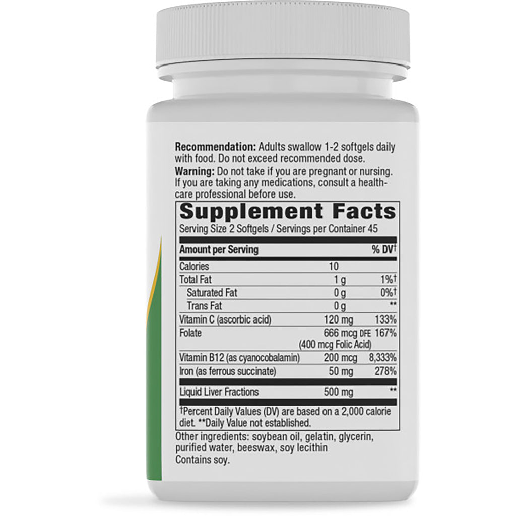 ET387 | Back of brown supplement bottle showing Supplement Facts table, warning text, and ingredient list - Thumbnail