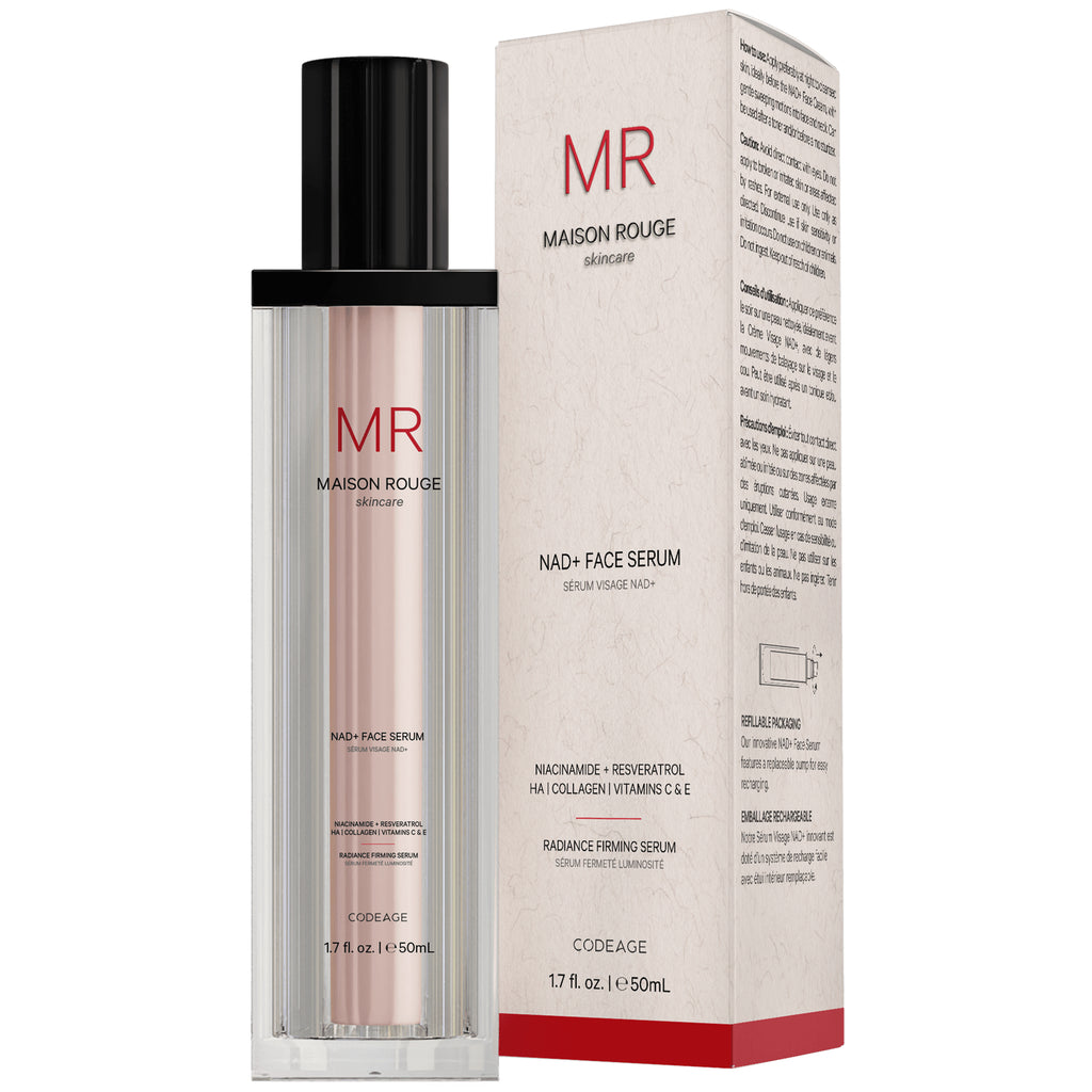 CDG062 | Maison Rouge NAD+ Face Serum bottle and box, 1.7 fl oz packaging - Thumbnail