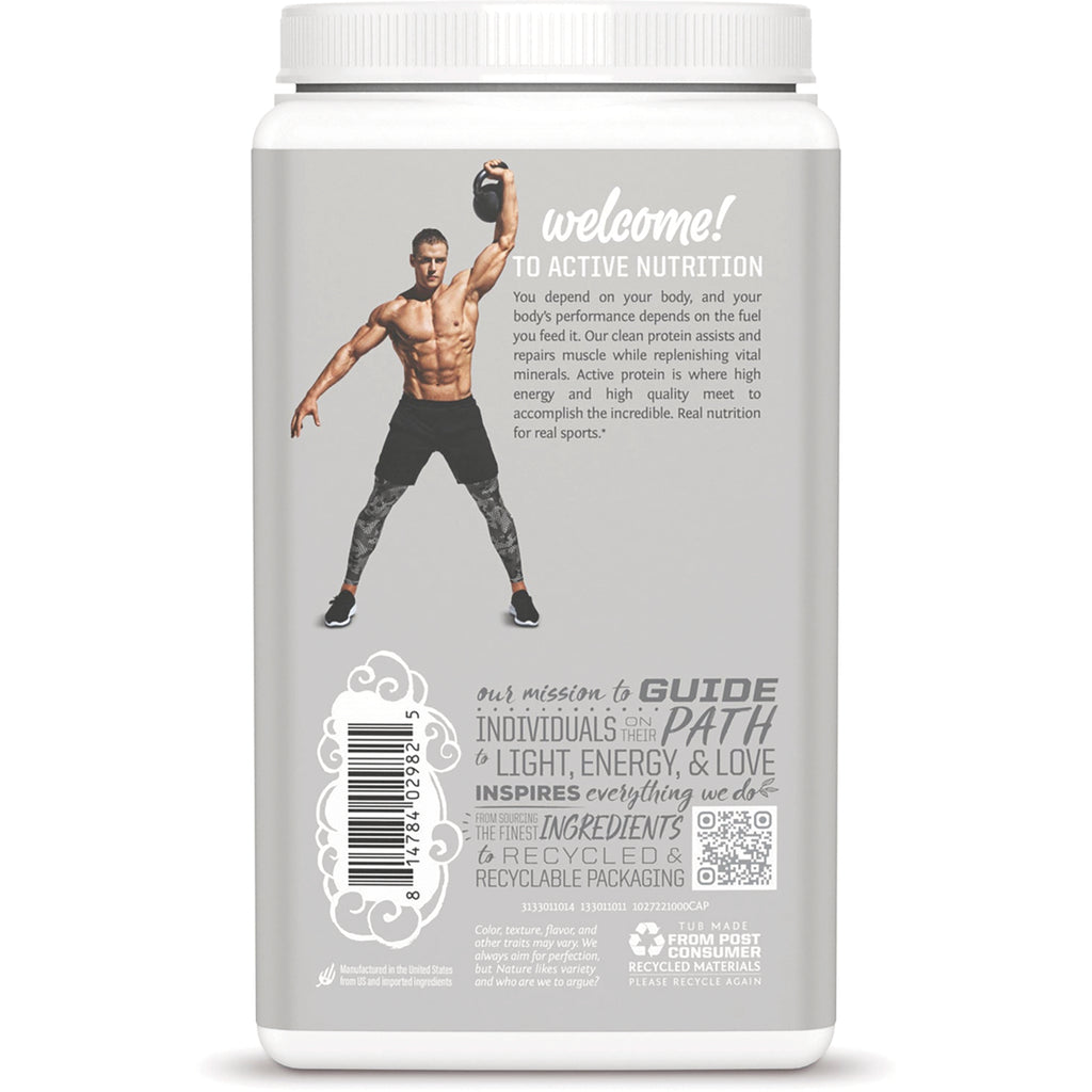 SNW044 | Back label with Welcome! to Active Nutrition mission text, barcode, and QR code - Thumbnail