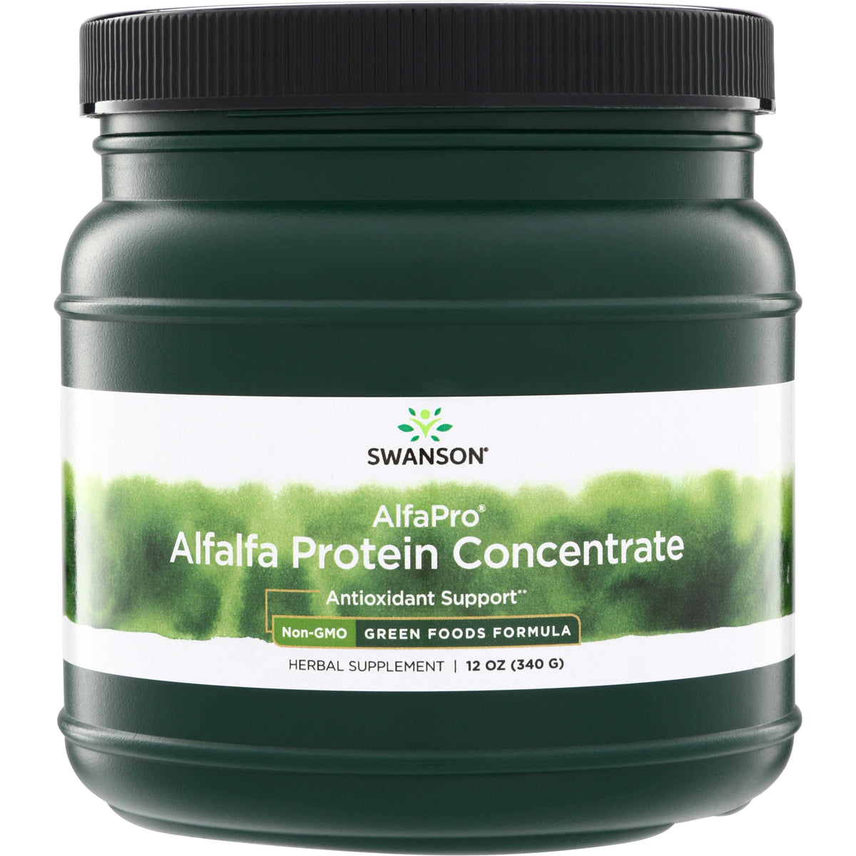 SWR077 | Swanson AlfaPro Alfalfa Protein Concentrate, Antioxidant Support, Non-GMO, 12 oz