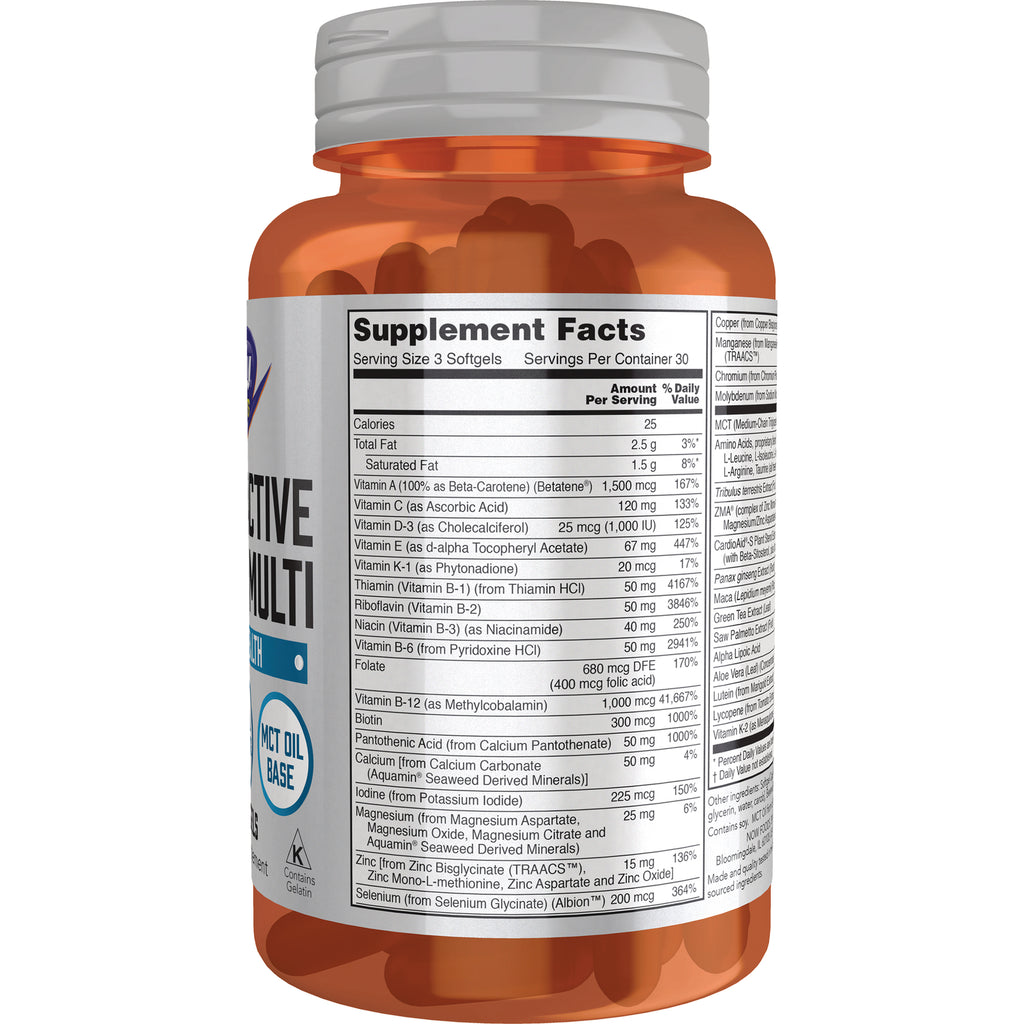 NWF1178 | Back of orange supplement bottle showing Supplement Facts label and ingredient list - Thumbnail