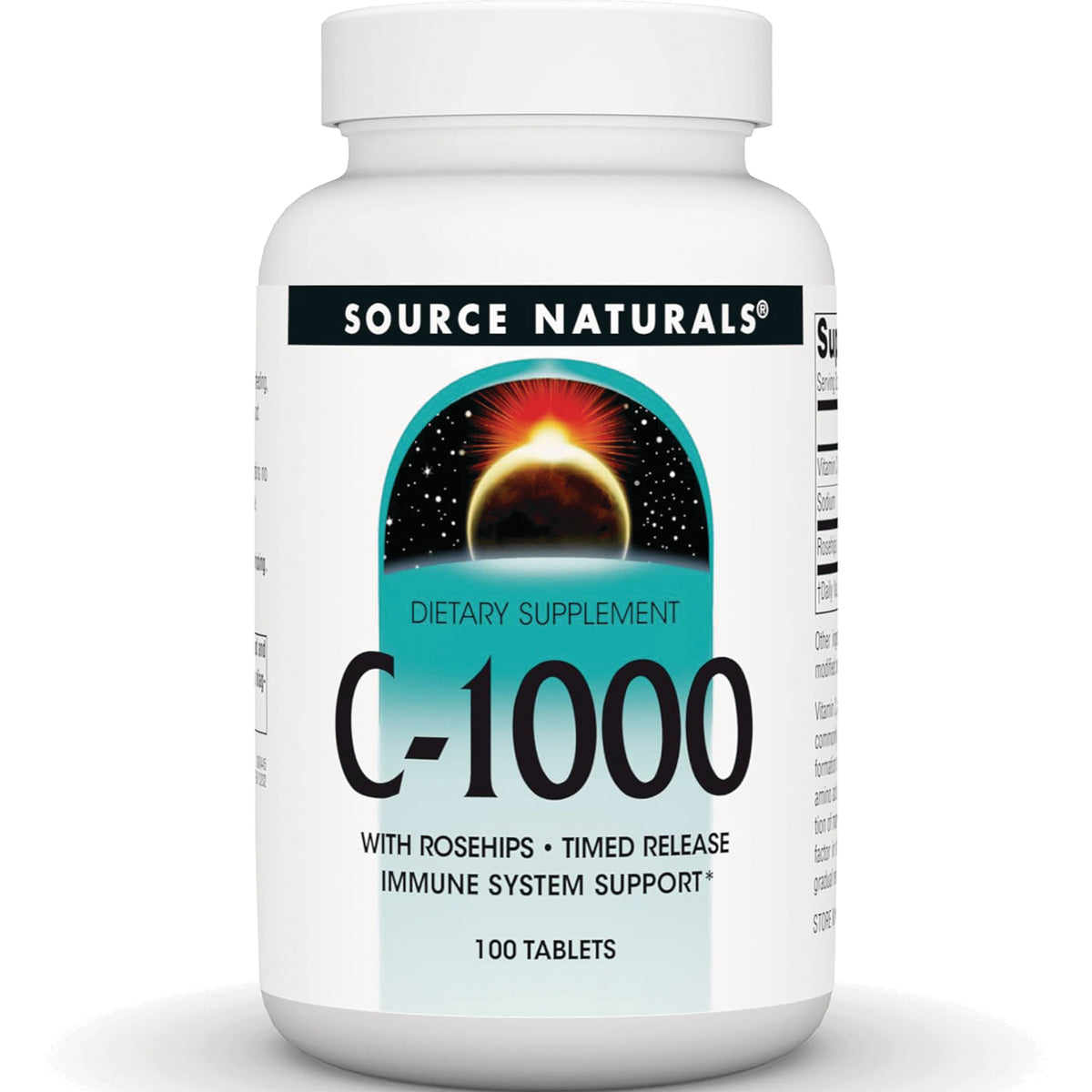 SN613 | Source Naturals C-1000 with Rosehips timed release dietary supplement, 100 tablets