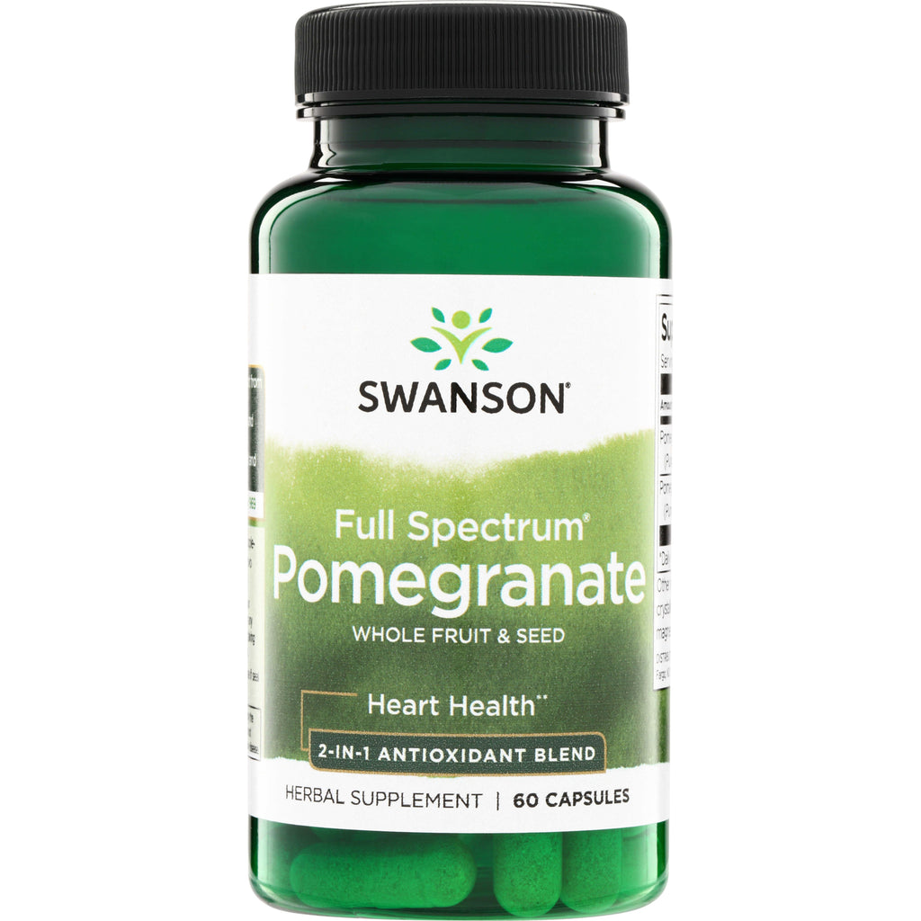 SW1387 | Swanson Full Spectrum Pomegranate, Whole Fruit & Seed herbal supplement, 60 capsules - Thumbnail