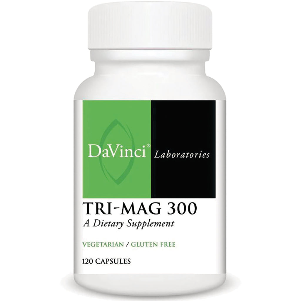 DVL026 | DaVinci Laboratories TRI-MAG 300 dietary supplement bottle, 120 vegetarian gluten free capsules - Thumbnail