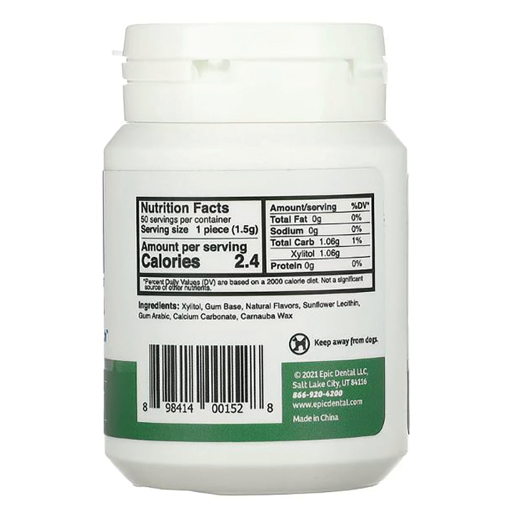 EPI012 | Back label showing Nutrition Facts panel, ingredients list, and barcode on white bottle - Thumbnail