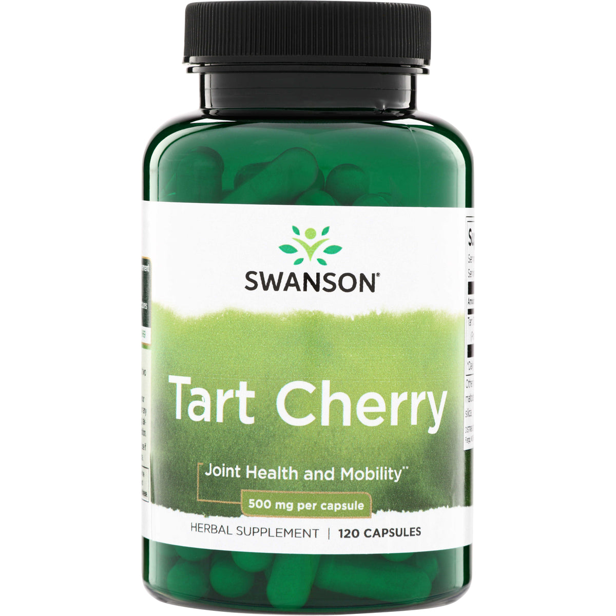 SW1098 | Swanson Tart Cherry herbal supplement, 500 mg per capsule, 120 capsules