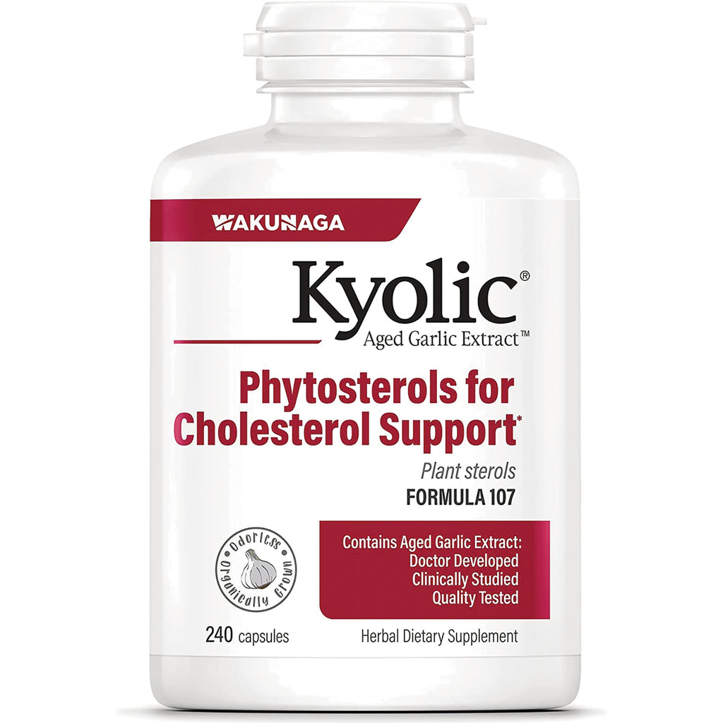 KY123 | Kyolic Phytosterols for Cholesterol Support bottle front, 240 capsules, aged garlic extract - Thumbnail