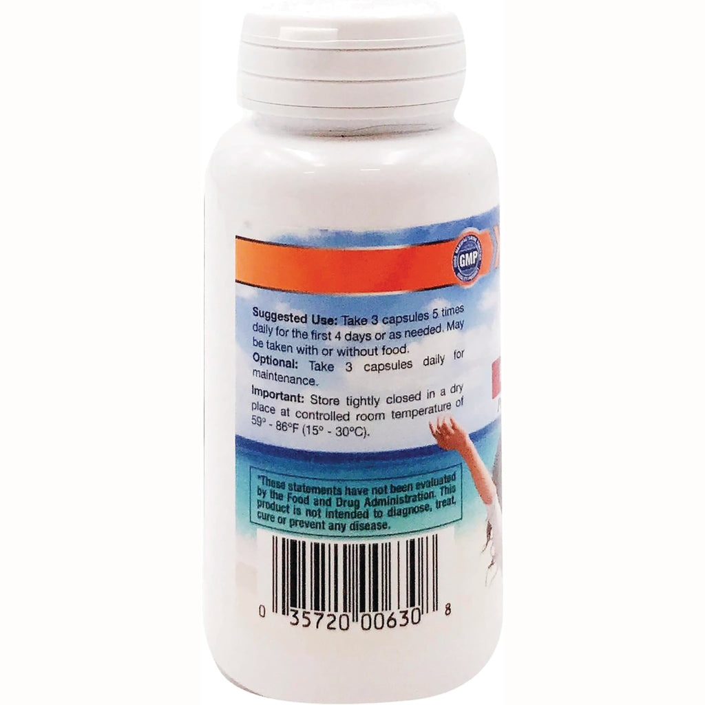 CLE001 | back label of white supplement bottle showing suggested use text, storage instructions and barcode - Thumbnail