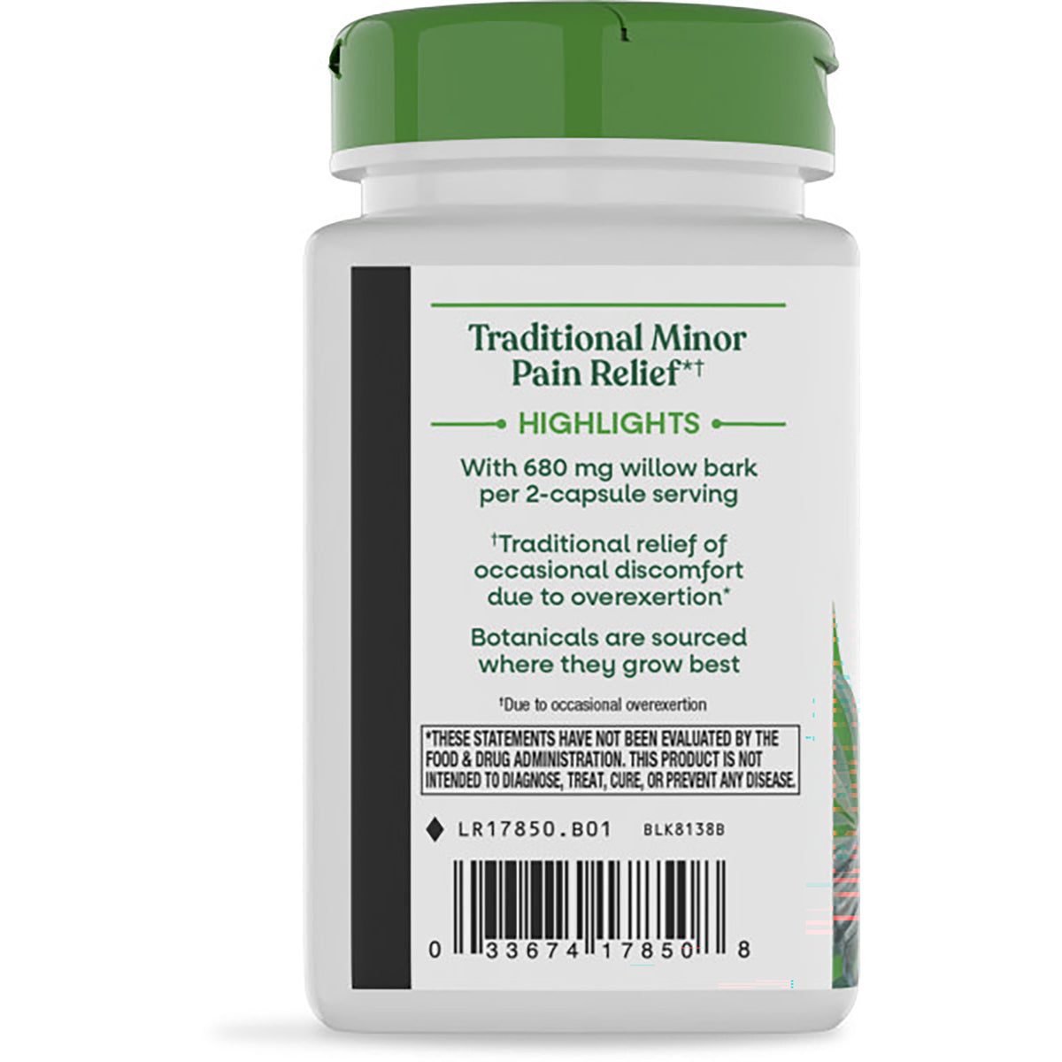 NW175 | back label of white supplement bottle with safety warnings, gluten free statement, contact info and vegan and recycling icons