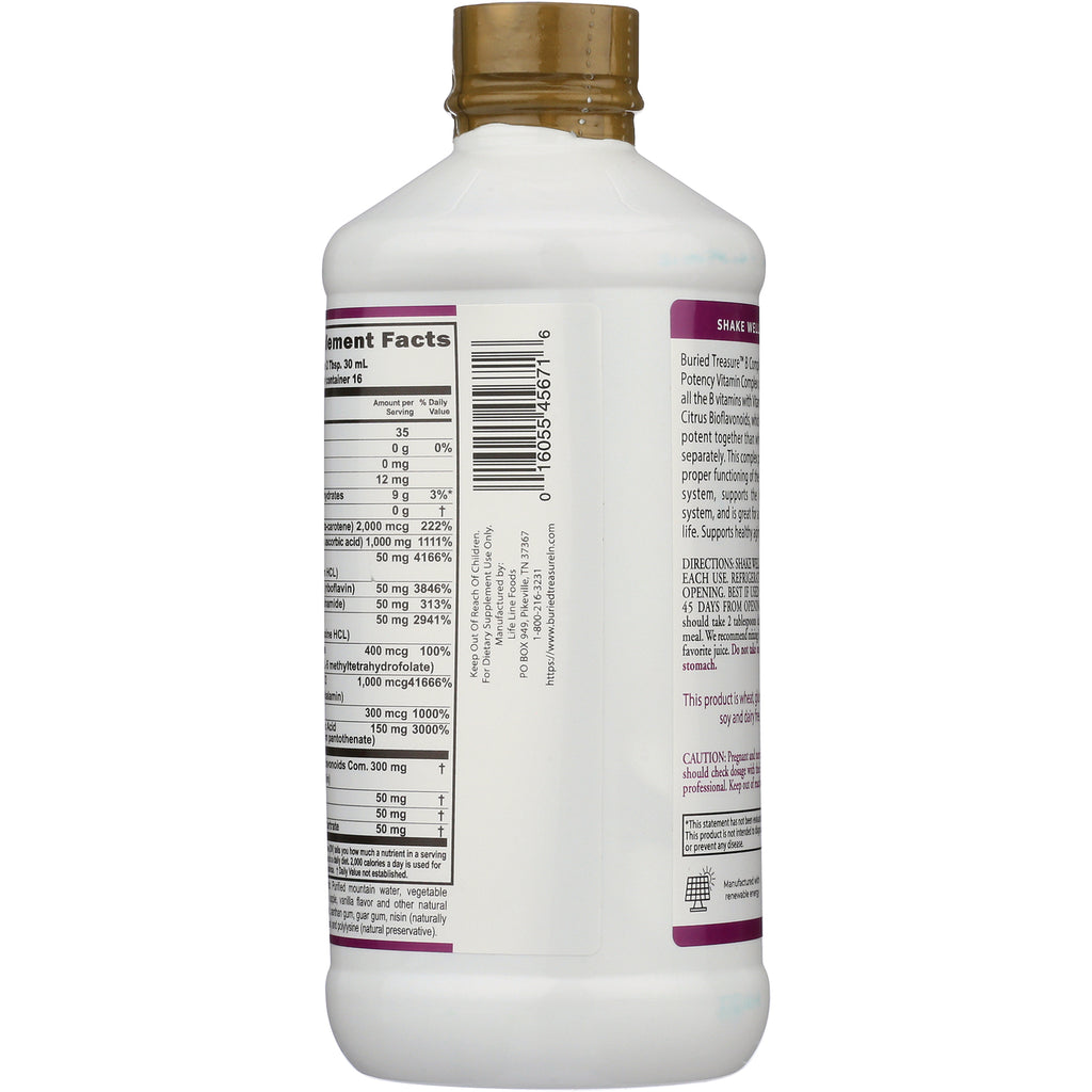 BTR001 | back label showing supplement facts, barcode, and directions on white plastic bottle - Thumbnail
