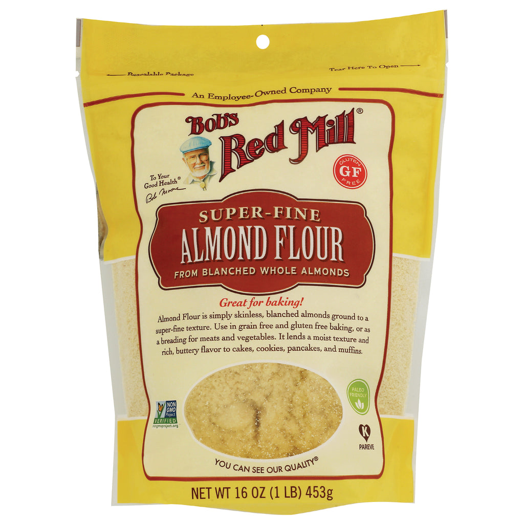 BOB271 | Bob's Red Mill super-fine almond flour 16 oz resealable pouch front packaging - Thumbnail