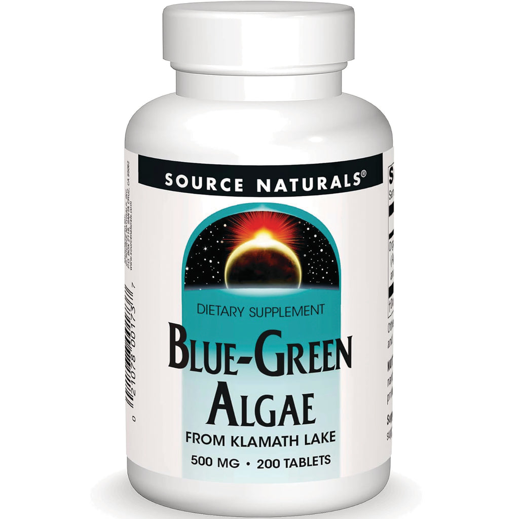 SN809 | Source Naturals Blue-Green Algae dietary supplement, 500 mg, 200 tablets - Thumbnail