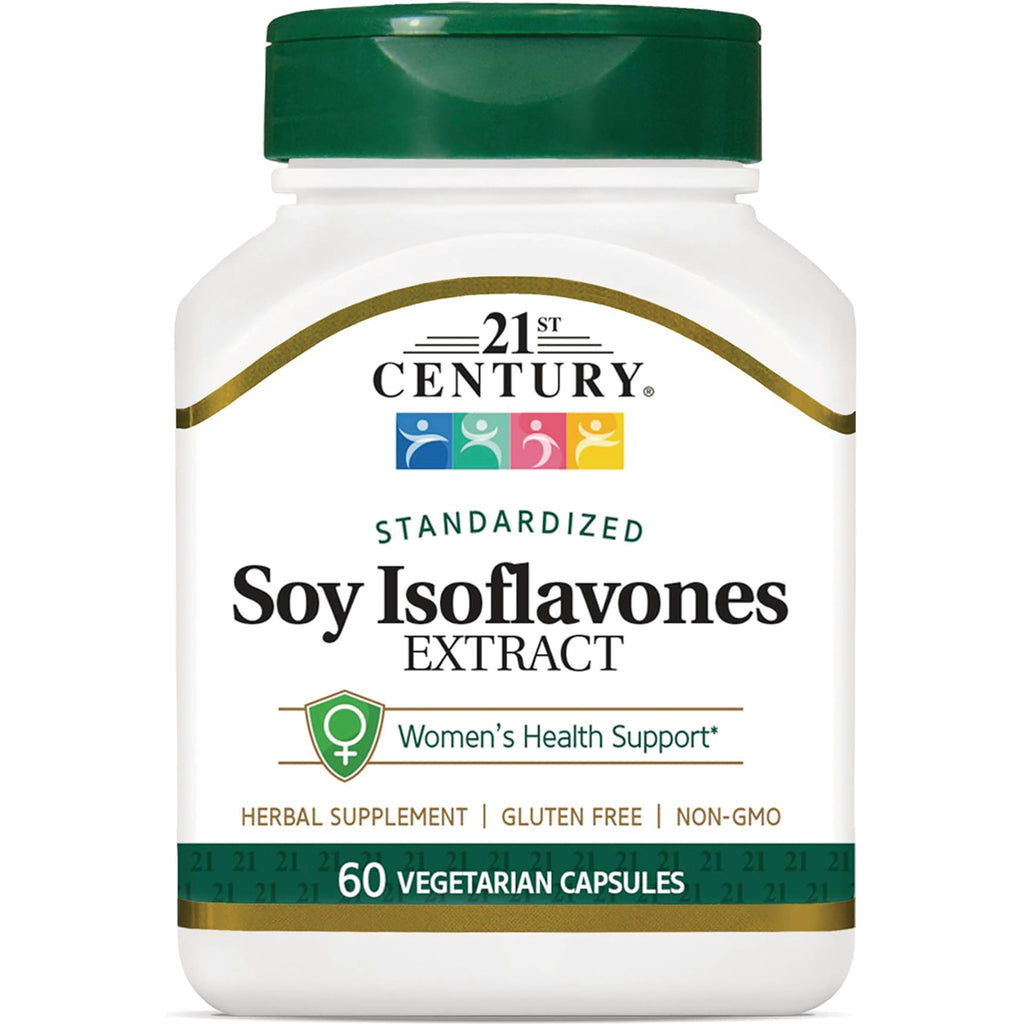 CNT154 | 21st Century Soy Isoflavones Extract white bottle labeled Women's Health Support 60 vegetarian capsules - Thumbnail