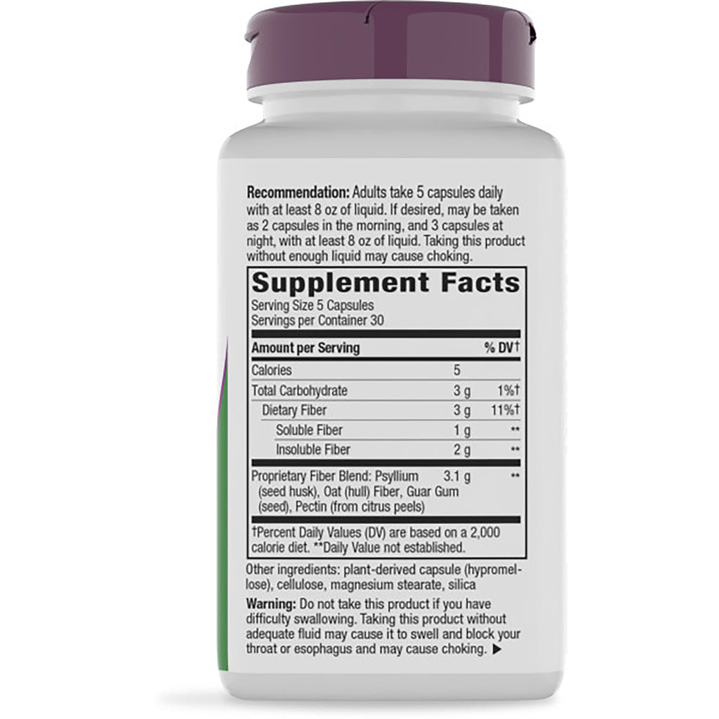 ET272 | back of brown supplement bottle showing Supplement Facts panel with serving size and ingredient list - Thumbnail