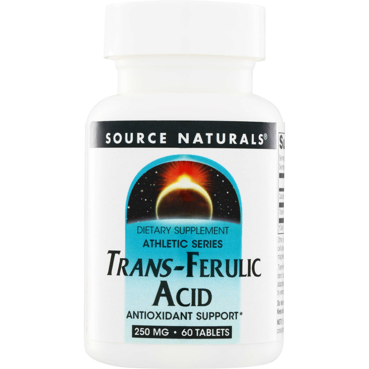 SN433 | Source Naturals Trans-Ferulic Acid dietary supplement, 250 mg, 60 tablets