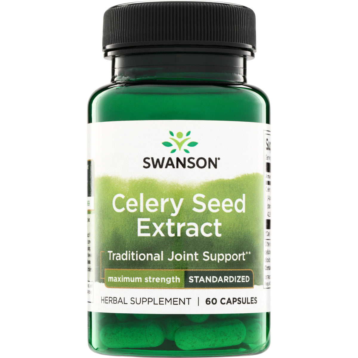 SWH202 | Swanson Celery Seed Extract supplement, Traditional Joint Support, maximum strength standardized, 60 capsules
