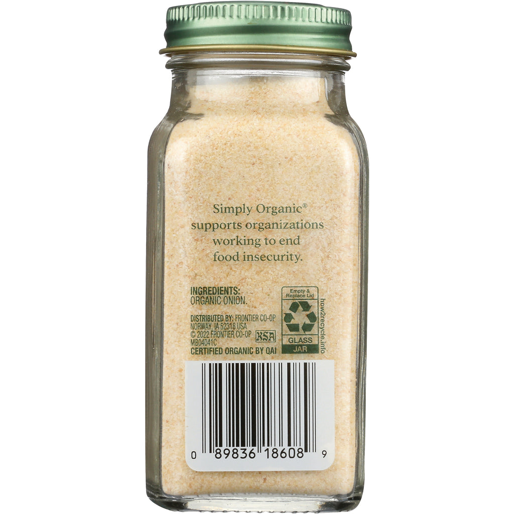 SMP030 | Back label of Simply Organic organic onion with ingredients, recycling info, and barcode - Thumbnail