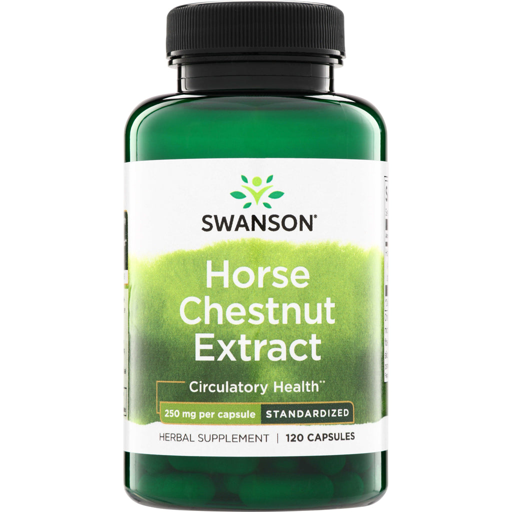 SWH210 | Swanson Horse Chestnut Extract supplement, Circulatory Health, 250 mg per capsule, standardized, 120 capsules - Thumbnail