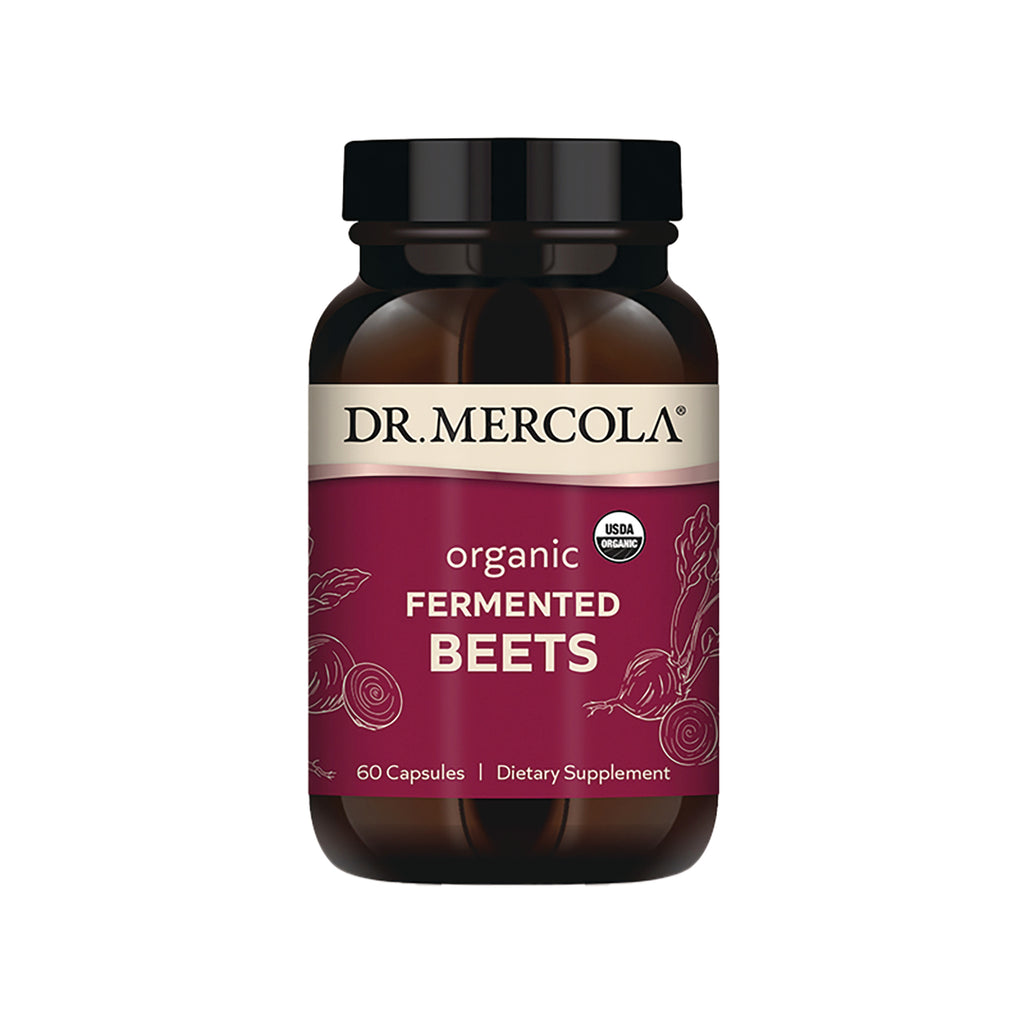MRC106 | Dr. Mercola organic fermented beets dietary supplement bottle, 60 capsules - Thumbnail