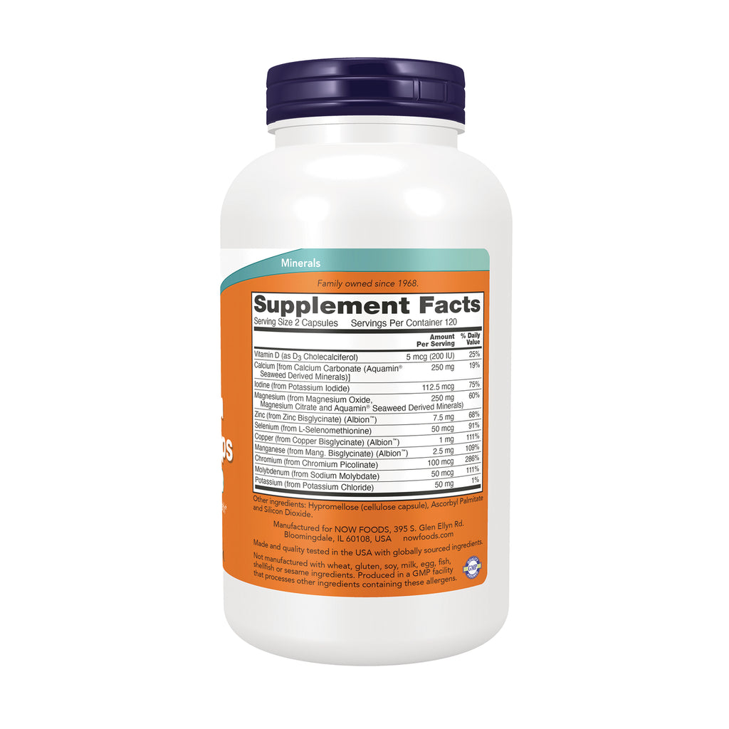 NWF244 | Back of white supplement bottle showing Supplement Facts panel and orange label - Thumbnail