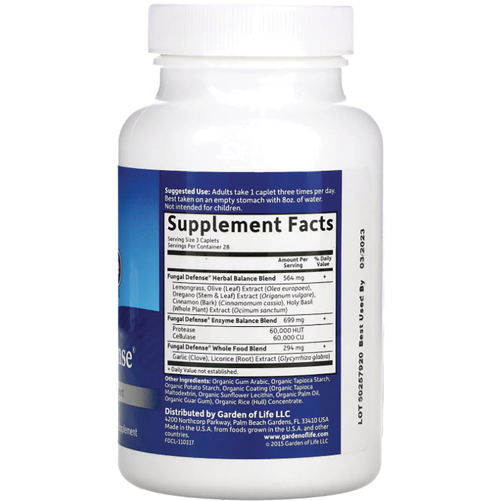 GLF007 | Back of white supplement bottle showing Supplement Facts label and ingredient panel - Thumbnail