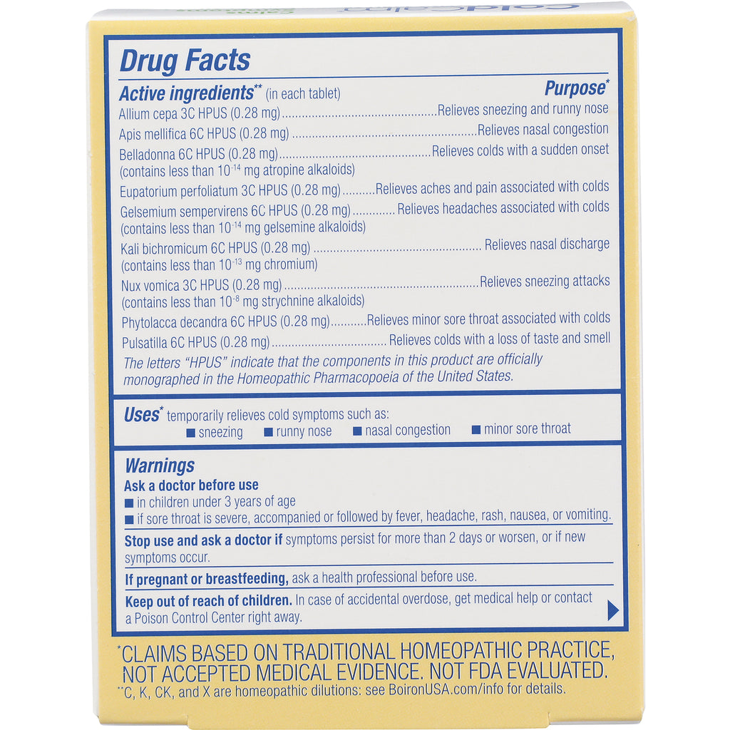 BRN007 | back panel showing Drug Facts active ingredients, uses and warnings on yellow-edged packaging - Thumbnail