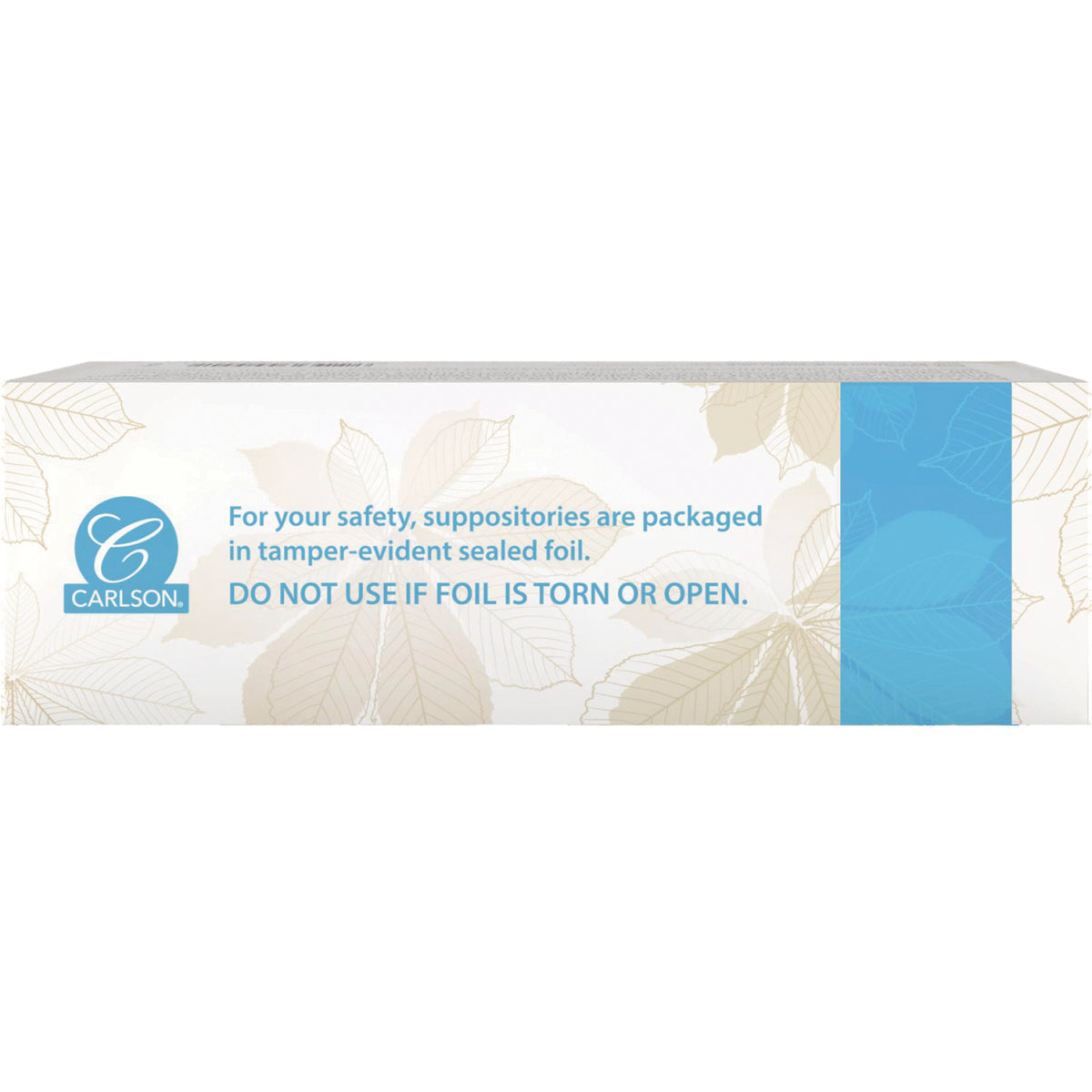 CSN003 | Back panel with Carlson logo and safety warning DO NOT USE IF FOIL IS TORN OR OPEN