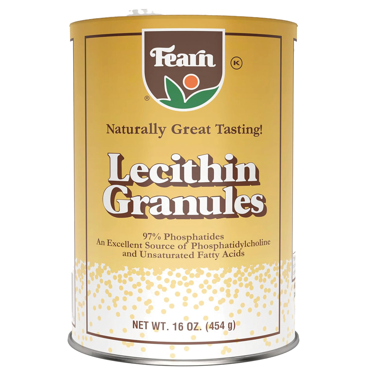 FRN003 | Fearn Lecithin Granules 16 oz can front label reading Lecithin Granules and 97% Phosphatides