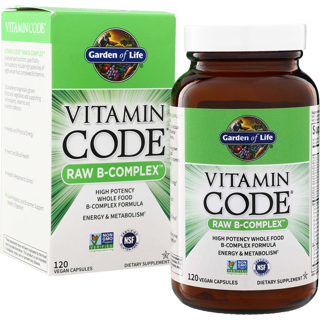 GLF147 | Garden of Life Vitamin Code Raw B-Complex dietary supplement, 120 vegan capsules - Thumbnail