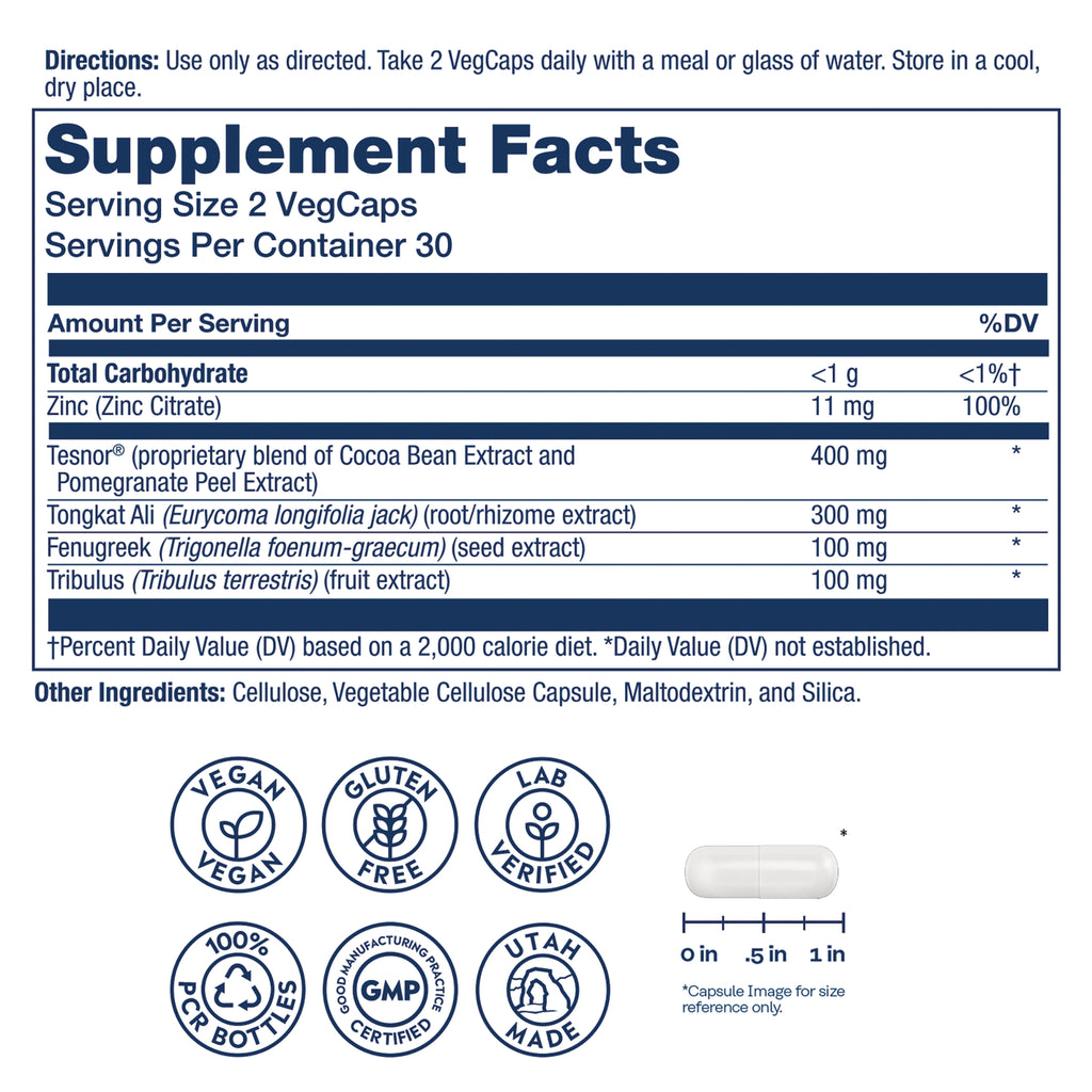 SLR537 | Back label with Supplement Facts, directions, other ingredients, and certification icons - Thumbnail