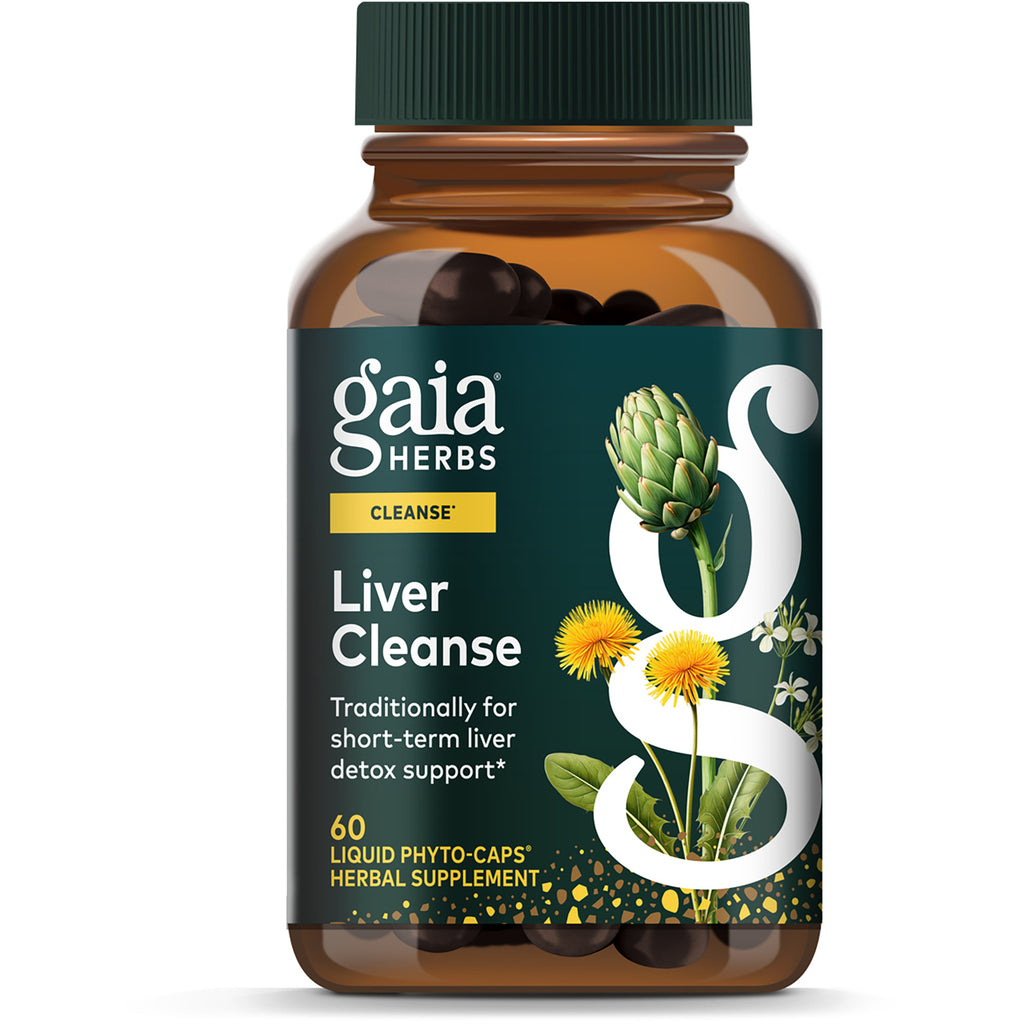 GH093 | Gaia Herbs Liver Cleanse bottle labeled With Milk Thistle & Burdock, 60 vegan liquid phyto-caps - Thumbnail