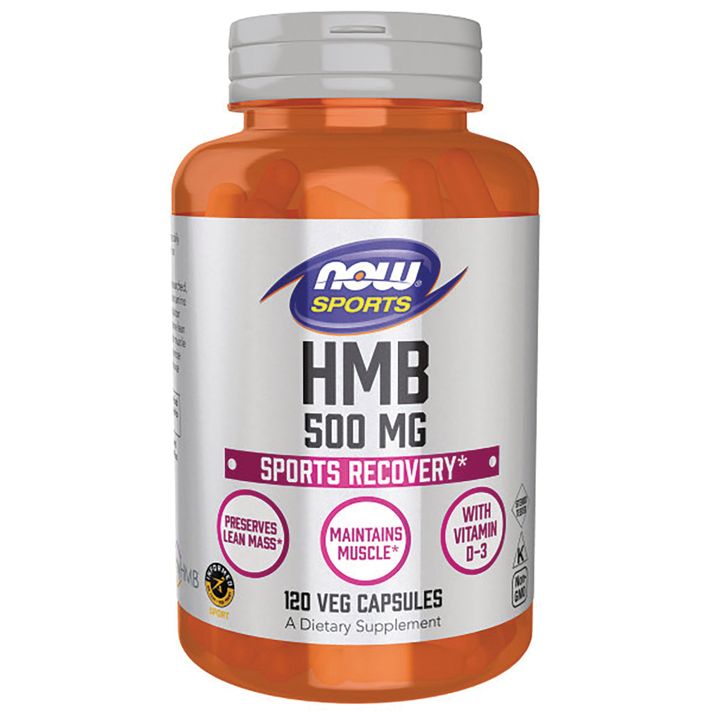 NWF1305 | NOW Sports HMB 500 MG bottle front label reading SPORTS RECOVERY and 120 veg capsules - Thumbnail